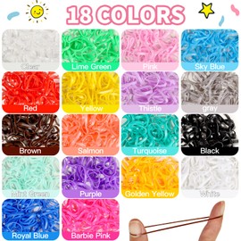 YGDZ Elastic Hair Bands, 1500pcs Rubber Bands for Hair, 80pcs Cotton Toddler Hair Ties, Colorful Small Ponytail Holders, Hair Accessories for Girl, Toddler