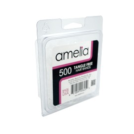 500 Count TANGLE FREE Elastic Pony Tail Holders (Clear)