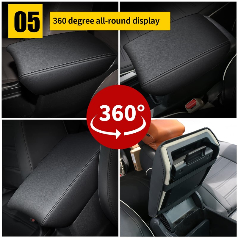 AOMSAZTO Armrest Covers for 2017-2022 CR-V Honda Black