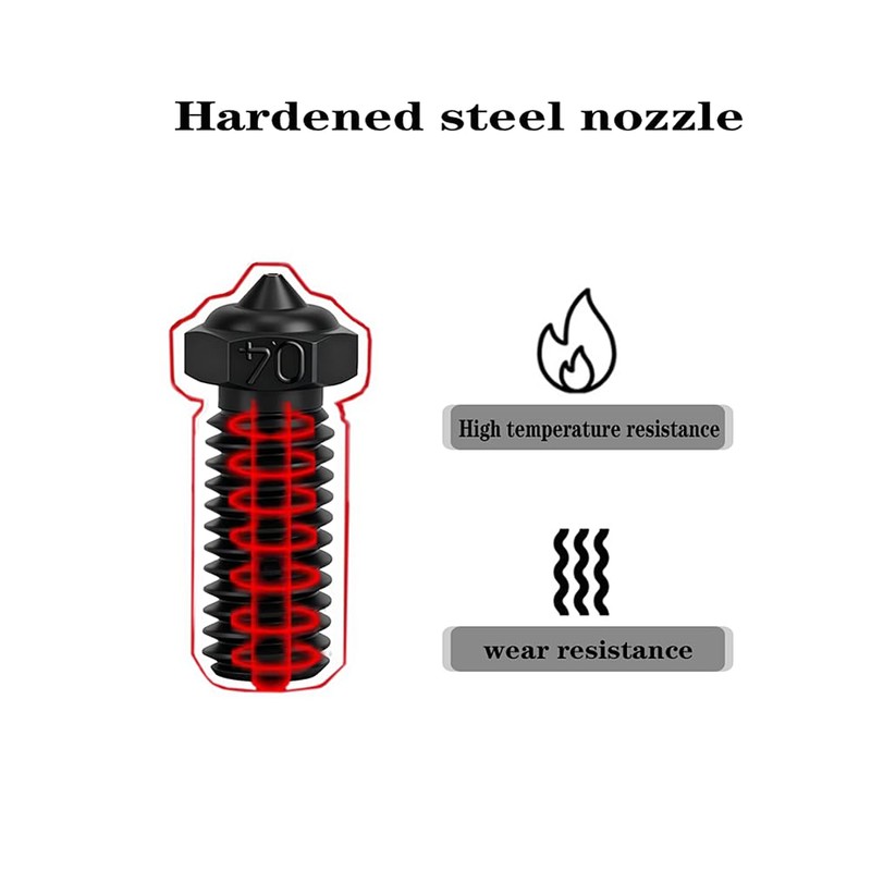 3 Pcs Hardened Steel Nozzles for R QIDI Q1 Pro/X-Max