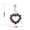 SILVEGO Women's Pendant 925 Sterling Silver with Genuine Garnet Heart,