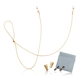 Ilioris Eyeglass Chain, Eyeglass Strap, Eyeglass Chain, Women's, Fashionable, Adjustable Length, Fall Prevention, gold
