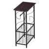 Multifunctional Dark Brown (37 X 20 X 55)cm Bathroom Table