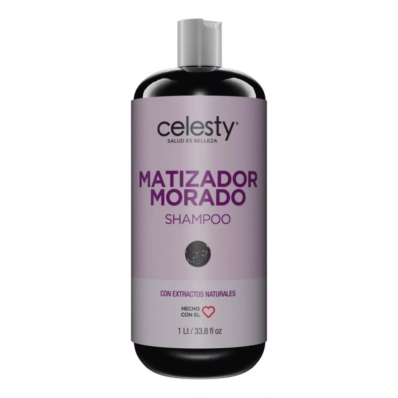 Celesty Shampoo Matizador Violeta Morado Purple Rubio Cenizo 1l