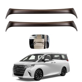 Glealcco Compatible with New Alphard/Vellfire 40 Series Accessory Back Seat Handle Trim, Seat Handle Cover, Garnish, Exclusive Custom Interior Parts (Wood Grain Black + Gold Two-tone)