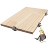 15.7×10.4 Inches Large Bird Perch Stand Platform, Natural Wooden Small
