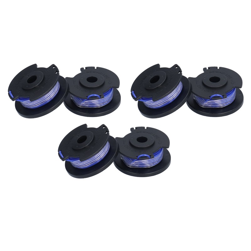 6PCS String Trimmer Replacement Spool Line for Ryobi 18/24/40V Weeder