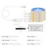 COB LED Strip Lights 12V,6-in-1 Door Sensor Control Under Cabinet
