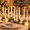 12 PCS Flameless LED Taper Candles – Battery Powered White