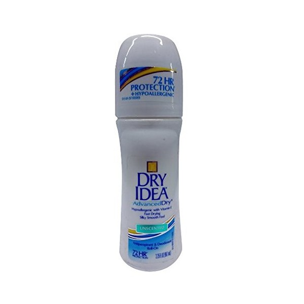 Dry Idea Roll-On Advanced Dry Antiperspirant & Deodorant, 72 HR,