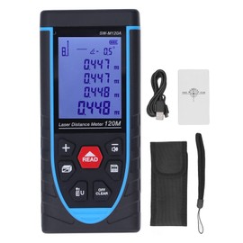 Digital Laser Distance Meter High Accuracy Handheld Infrared Range Finder Built in Battery SW M120A 120M