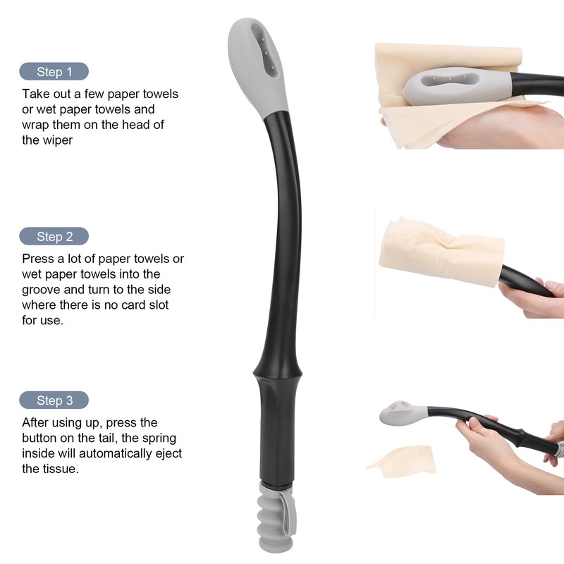 Toilet Paper Wiping Aids Long Reach Comfort Self Assist Wiper