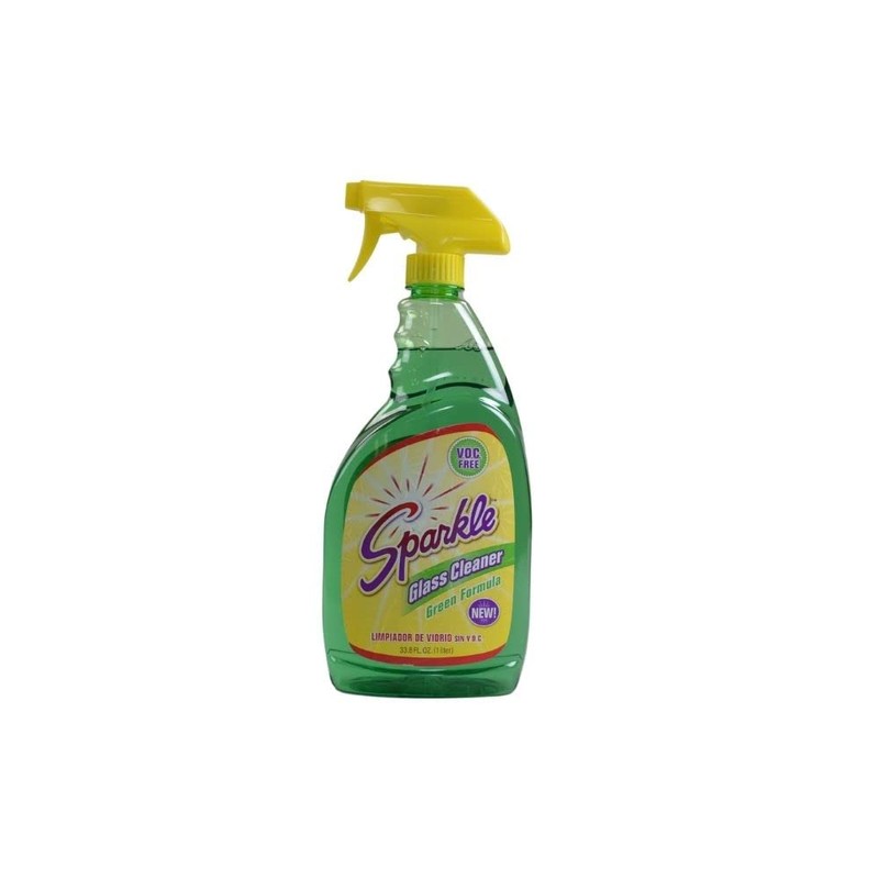 Sparkle Glass Cleaner, Green Formula, 1 Gallon Refill Bottle, 128
