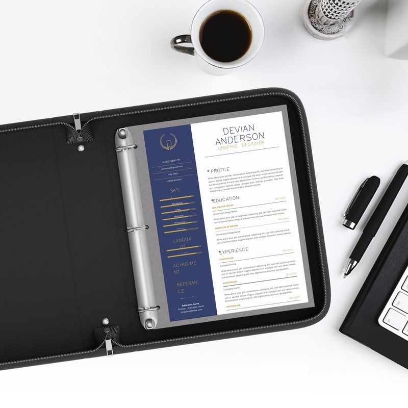 ZOOPIP Fireproof 3 Ring Binder with Zipper, 2 Inch D