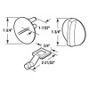 Prime-Line 658-7112 Concealed Latch Knob Set w/Flat Tip Bolt, Cast