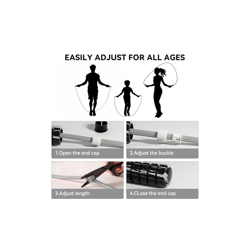Cuerda de saltar con cuerda ajustable para saltar con peso