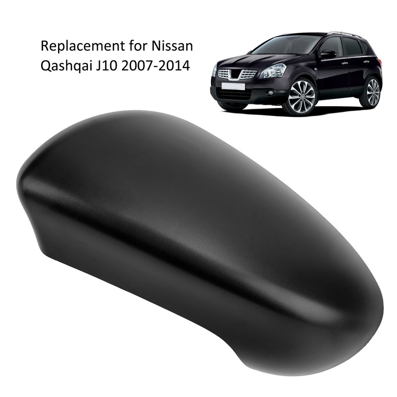Door Rear View Mirror Cover Left Right Side ABS Black