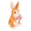 Solar Rabbit Statue Cute Handpainted Resin Bunny Statue Decor Rabbit
