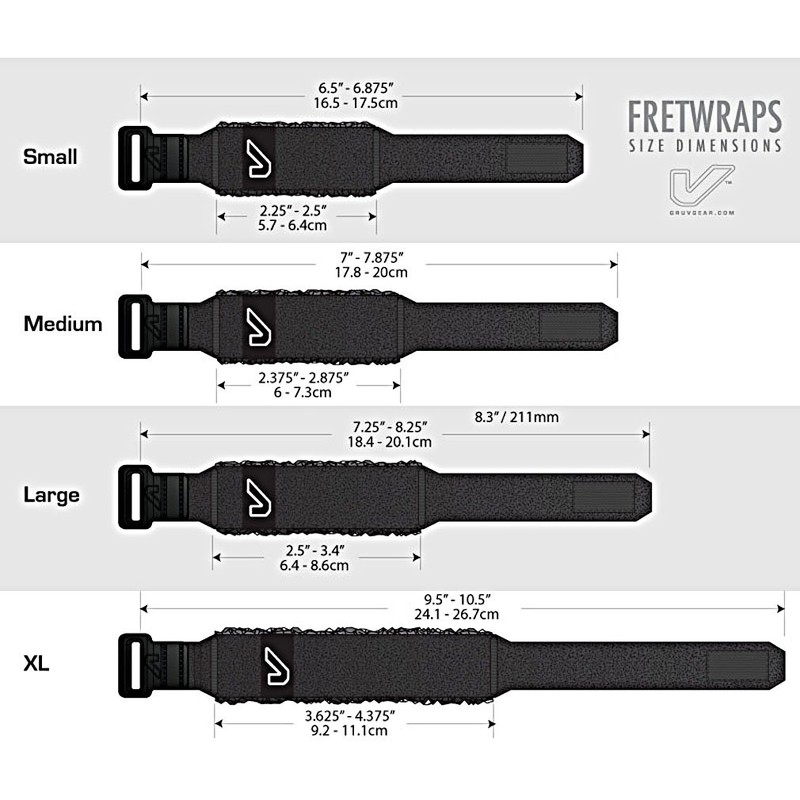 Gruv Gear グルーブギア FretWraps String Muters 1-Pack (Black, Small) フレットラップス