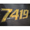 Domed 3D Boat Registration Numbers and Letters Sport Series (Gold/Black