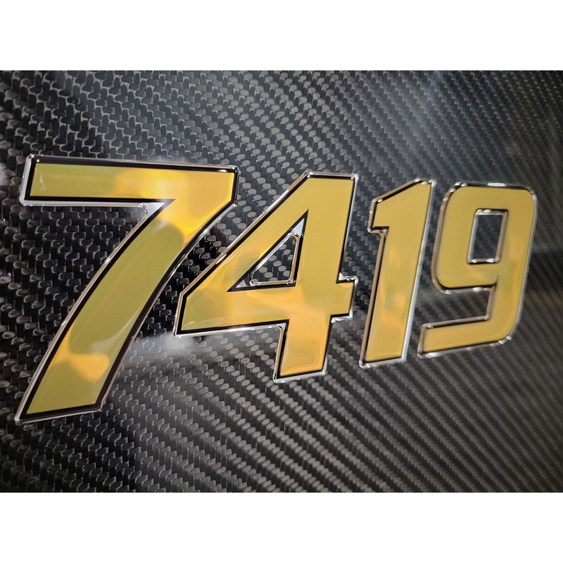 Domed 3D Boat Registration Numbers and Letters Sport Series (Gold/Black
