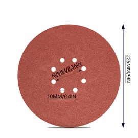 FEIHU Sanding Discs Velcro 225 mm, P60 Grit, 8 Hole Velcro Sandpaper Round Sandpaper Pads, for Drywall Sanders, Longneck Sanders, Sanding, Giraffe - Pack of 15