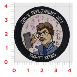 NAVY VAQ-137 ROOKS 2024 CVN-71 CRUISE EMBROIDERED PATCH WITH HOOK & LOOP