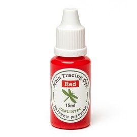 CaplinTec Drain Tracing Dye | Liquid Dye for Effortless Drainage Diagnostics | Vibrant Red Colour | Easy Application Dropper Bottle | Non-Toxic and Safe for All Drainage Systems (15ml)