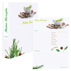 PRICARO Rezeptordner mit Rezeptblock Gewürze, A5