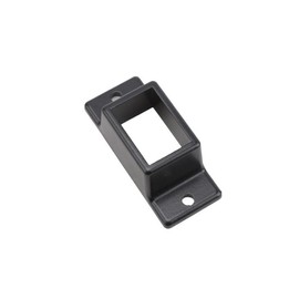 Plum Fittings Aluminum Fence Standard Wall Mount 1" x 1 1/2" for Rails - Commercial Rail Mounts | Black | Pack of 6