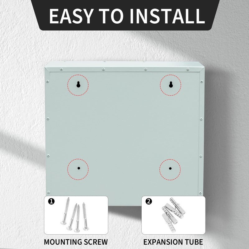Wall Mount Mailbox for House Outside, Anti-Theft Locking Mailbox, Weatherproof