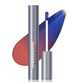 KIMUSE Lip Stain Masque, Lip Stain Peel Off Long-Lasting, Hydrating & Smudge-Proof Lip Color with Highly Pigmentation, Natural Matte Finish Peel Off Lipstains, Vegan Formula