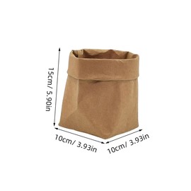 STOBOK 1pc Creative Kraft Paper Plant Storage Box Multi-purpose Pen Container for Office Home Stylish Potted Plant Cover for Makeup Desk Organization Versatile Decor for Windowsill Dorm