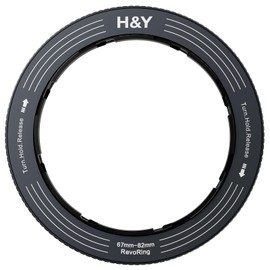 H&Y Step Up Ring REVORING 67-82mm Titanium Gray Leveling Filter Diameter Conversion Adapter for 82mm Filter Variable RS82-T