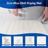Large Stone Dish Drying Mat for Kitchen Counter, White