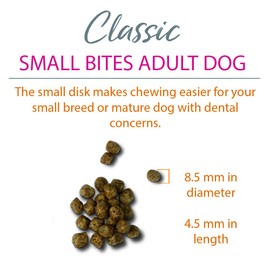 Chicken Soup For The Soul Pet Food Classic Dry Small Bites Adult Dog Food, Chicken, Turkey & Brown Rice Recipe, 13.5 Pound Bag | Soy, Corn & Wheat Free, Small Breed Dog Food Made with Real Ingredients