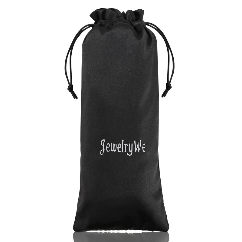 JewelryWe 3D Mink Hair False Eyelashes Black 100% Handmade Eyelashes