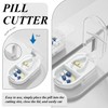 2 Piece Pill Cutter, Portable Pill Box, Pill Dispenser, Suitable