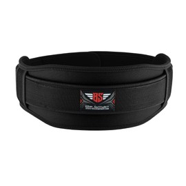 Weight Lifting Belt Neoprene Gym Fitness Workout Double Support Brace (BLACK, SMALL 27" - 33")
