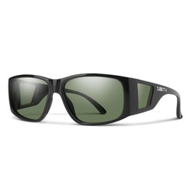 SMITH Optics Monroe Peak Sunglasses – Performance Sports Active Retro Sunglasses for Running or Everyday Wear – for Men & Women – Black + Gray Green ChromaPop Lenses