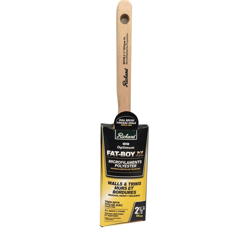 Richard 80768 Oval Angled Paint Brush with Long Sash Wood