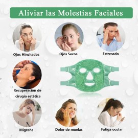 Mascarilla Facial De Hielo Hidro Gel Frio/caliente Relajante