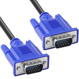 SAISN VGA to VGA Male Cable, VGA Computer Monitor Cable HD15 Male to Male Cord for TV, Projectors, Displays, 1M