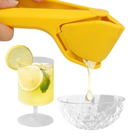 LVYKING Lemon Juicer Squeezer, Manual Citrus Juicer That Folds Flat, Protable Hand Held Juicer for Lemon, Lime, Fruits, Orange, Yellow