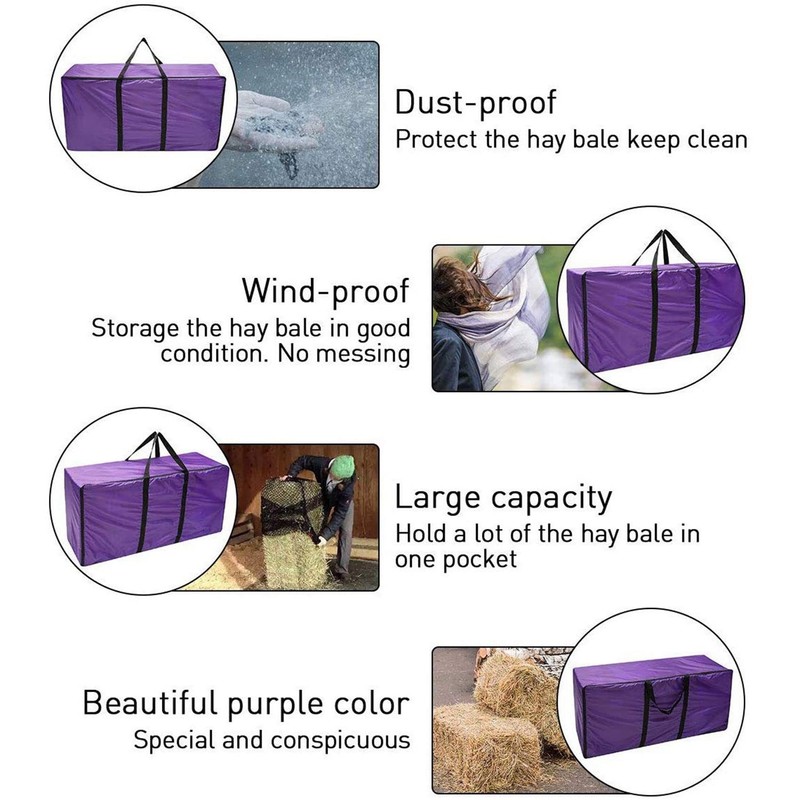 2X Hay Bale Storage Bag, Extra Tote Hay Bale Carry
