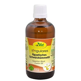 cdVet Singulares Ägyptisches Schwarzkümmelöl 100ml - Natürliches Öl kaltgepresst zur Nahrungsergänzung bei Hund, Katze, Pferd und Taube durch Vitamine und Fette, 167