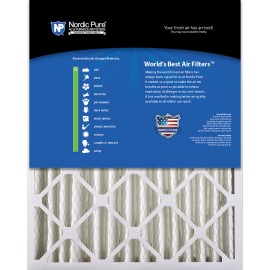 Nordic Pure 20x20x4 (3 5/8) Pleated MERV 13 Air Filters 6 Pack