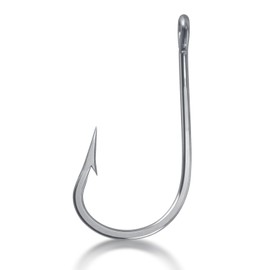 Dr.Fish 15 Pack Tuna Hooks Saltwater Fishing Hooks Big Game Shark Tarpon Hooks Live Bait Circle Hook Stainless Steel Forged 7691S Non-Offset Giant Fishing Hook 13/0