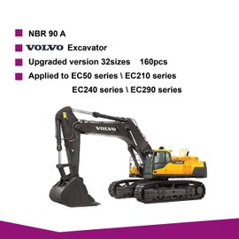 Tuhaoge O Ring Kit for volvo excavator 32size 160 Piece Metric Rubber O Ring Washer Assortment Kit O Ring Set