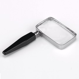 MAGDEPO Magnifying Glass High Magnification Rectangle Handheld Magnifier 2x and 4x Bifocal Magnifier Horizontal Viewing Reading Magnifying Glass Aviation Reading Magnifying Glass for Books and